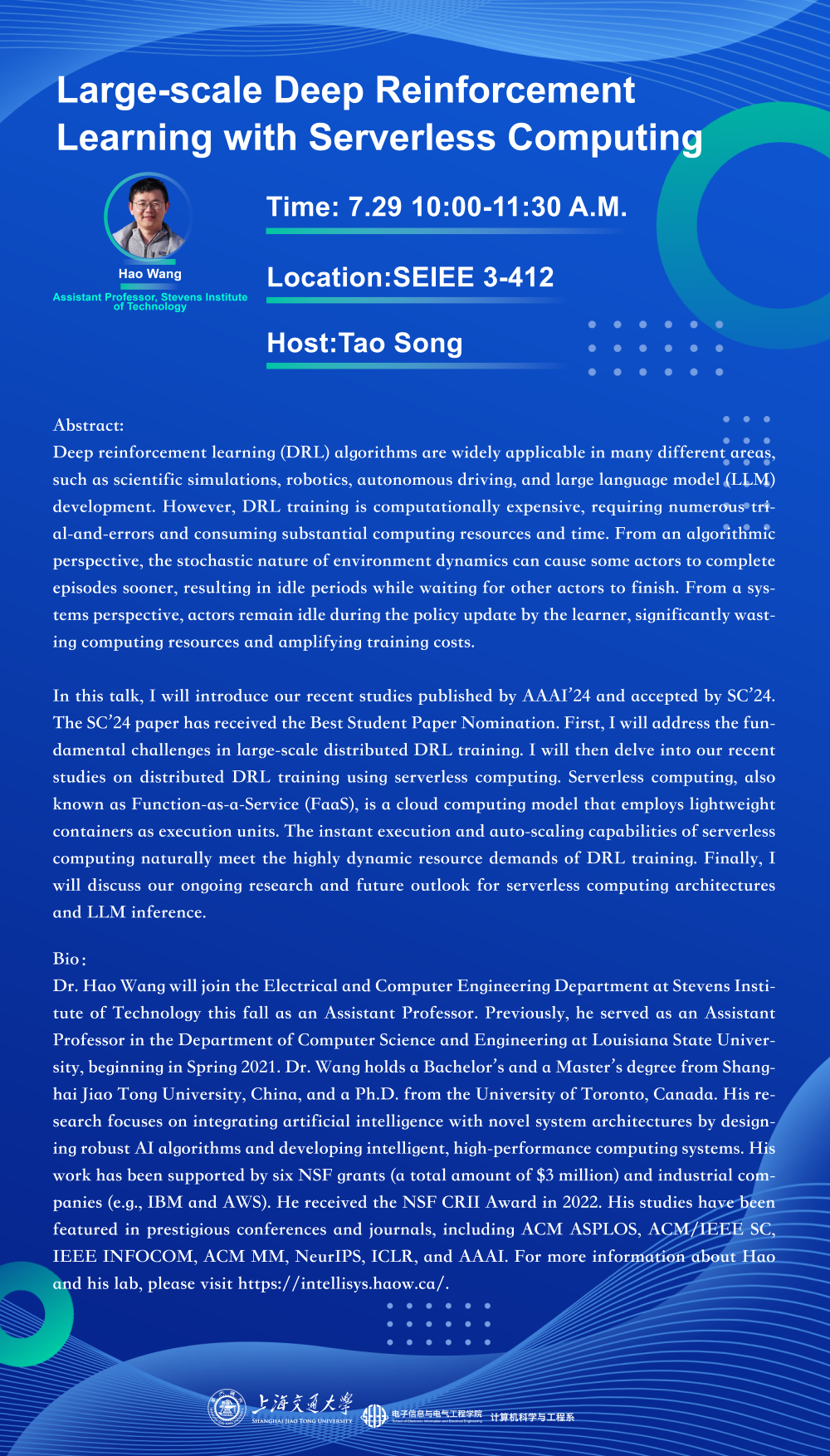 【计算机系学术海报】7月29日讲座：Large-scale Deep Reinforcement Learning with....png